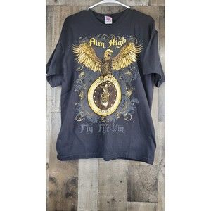 Vintage Air Force Aim High with Eagle "Fly Fight Win" Tee Size Large